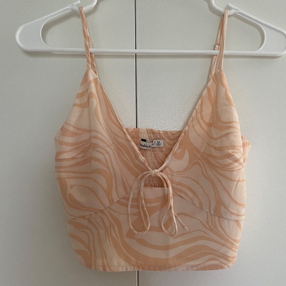 Abercrombie and Fitch Orange Swirly Spaghetti Strap Crop Top Size XS - Picture 10 of 11